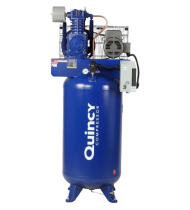Quincy QT-05 Splash Lubricated Reciprocating Air Compressor - 230 Volt, 1 Phase, 80-Gallon Verticals, 5 HP.