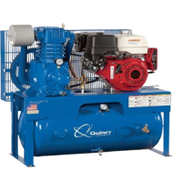 Quincy QP-7.5 Pressure Lubricated Reciprocating Air Compressor - Honda Gas Engine, 30-Gallon Horizontal, 13 HP.