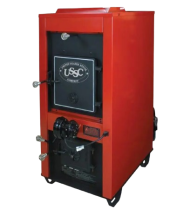 US Stove Coal Furnace, 3,000 sq. ft. Red with Dual 800 CFM Blowers, Coal Only, 1602R